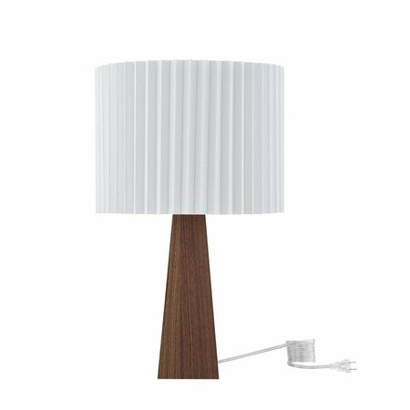 LIGHTING BUSINESS Carley Wood Base Table Lamp, Ivory LI3650247